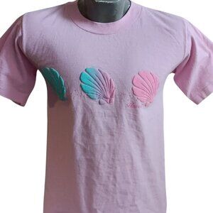 Vintage T-shirt SINGLE STITCH Medium HAWAII SEA SHELL PUFF PRINT T-shirt ONEITA